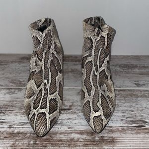 AGL snake print ankle boots